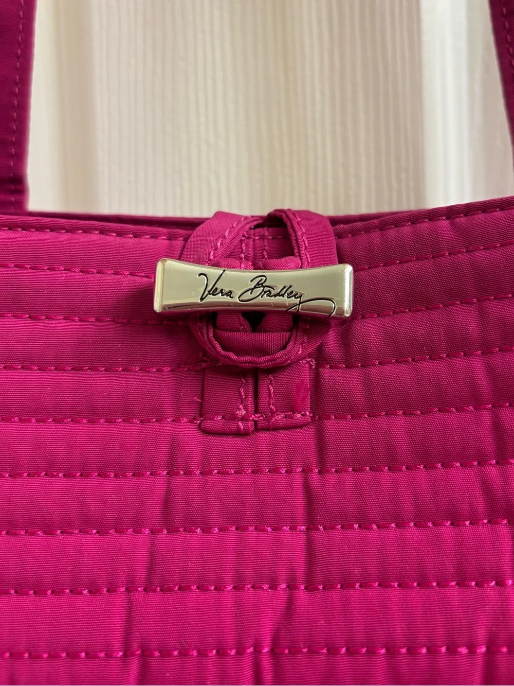 Vera Bradley quilted magenta tote